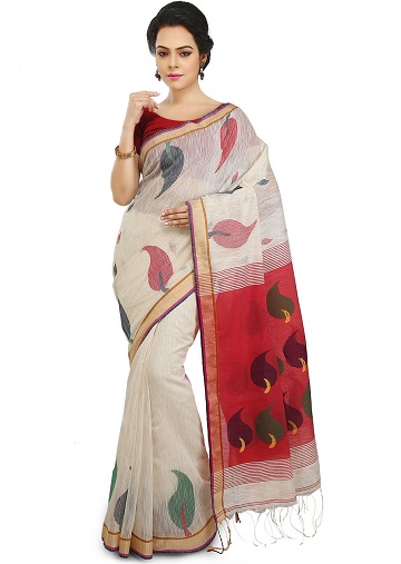 15 Trending Models of Linen Sarees That Match Your Style | I Fashion Styles