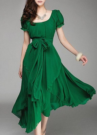 9 Modern Designs of Green Color Frocks for Stunning Look