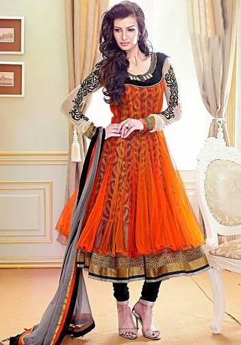 9 Beautiful Designs of Orange Salwar Suits for Traditional Look