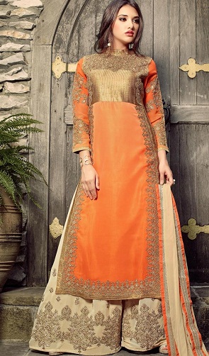 9 Beautiful Designs of Orange Salwar Suits for Traditional Look