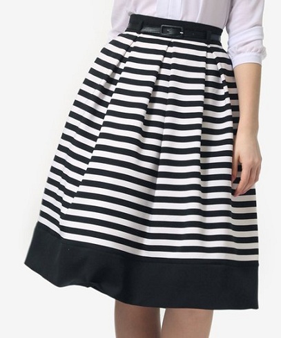 15 Beautiful Designs of Black and White Skirts for Stylish Look