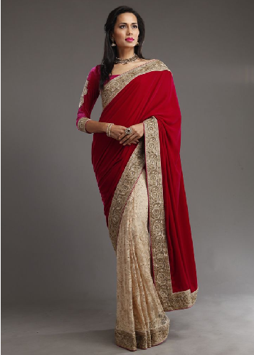 Velvet Sarees Collection - 10 Stylish and Trending Models