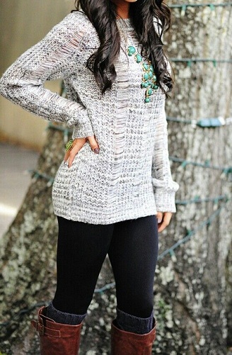 15 Cute Designs of Long Sweaters for Women In Winter