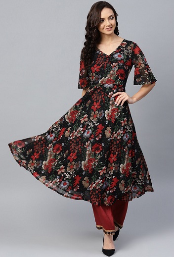 25 Trending Georgette Kurti Designs for Stunning Look