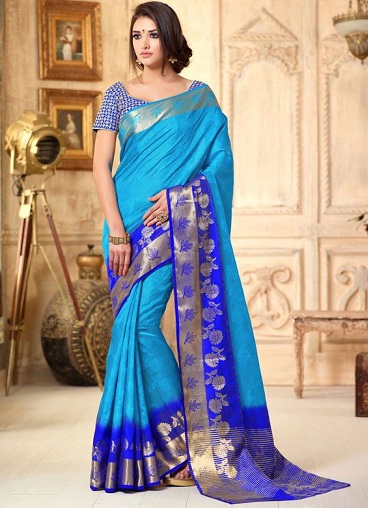 20 Stunning Models of Blue Sarees for All Occasions