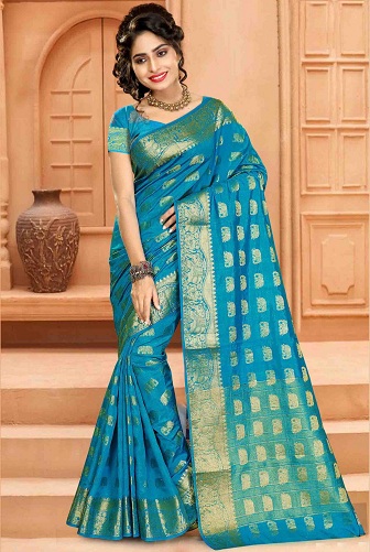 20 Stunning Models of Blue Sarees for All Occasions