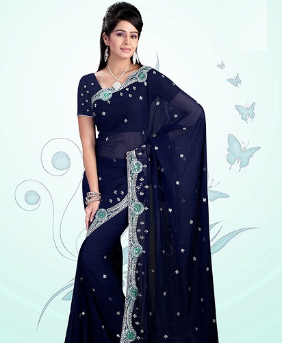 20 Stunning Models of Blue Sarees for All Occasions