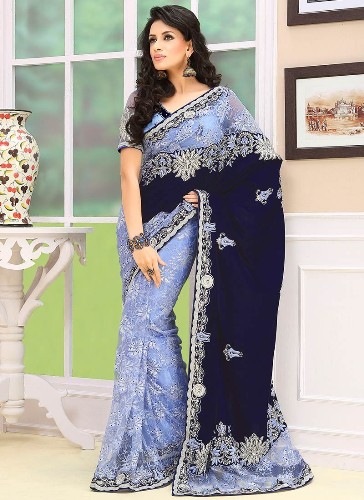 20 Stunning Models of Blue Sarees for All Occasions