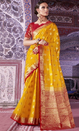 20 Mesmerizing Yellow Sarees for Stunning and Bright Look