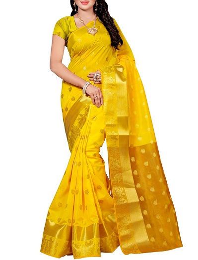 20 Mesmerizing Yellow Sarees for Stunning and Bright Look