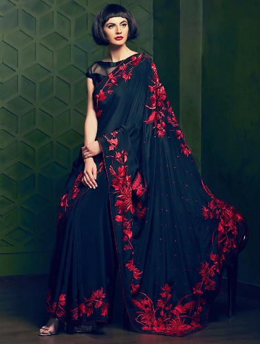 25 Trending Collection of Crepe Sarees For Stunning Look