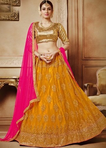 Golden Lehenga Choli - These 15 Beautiful Designs To Get Royal Look
