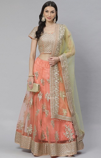 10 Trending Models of Net Lehenga Choli For Beautiful Look