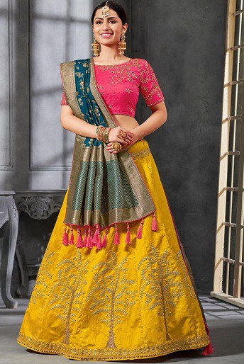 15 Trending Yellow Lehenga Choli Designs for Traditional Look