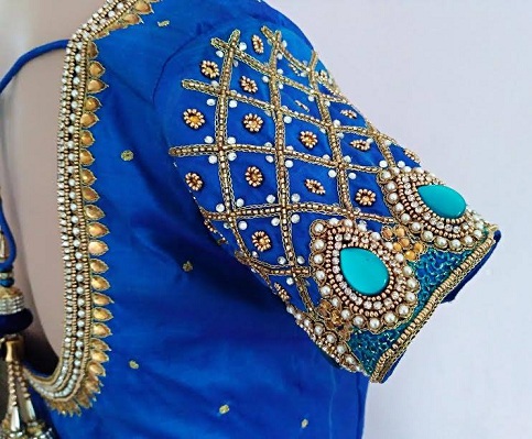 15 Beautiful Shades of Blue Blouse Designs - Never Seen Collection