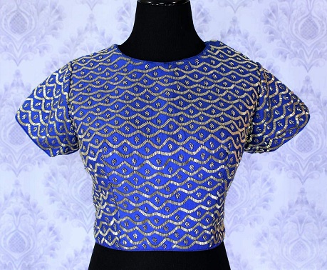 15 Beautiful Shades of Blue Blouse Designs - Never Seen Collection