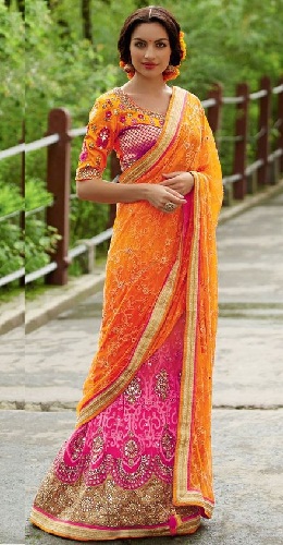 Orange Colour Blouse Designs - 9 Latest Collection for Ethnic Look