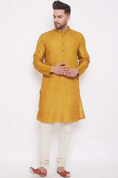 9 Best Golden Kurta Designs For Women and Men | I Fashion Styles