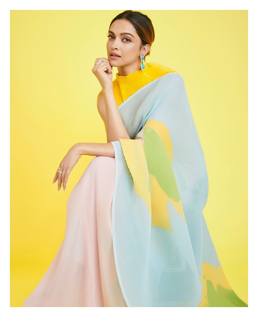 25 Recent Pics of Deepika Padukone in Saree Blouse 2025
