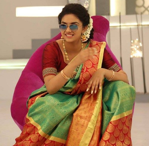 Keerthi Suresh in Saree - 15 Unseen and Glamorous Pics