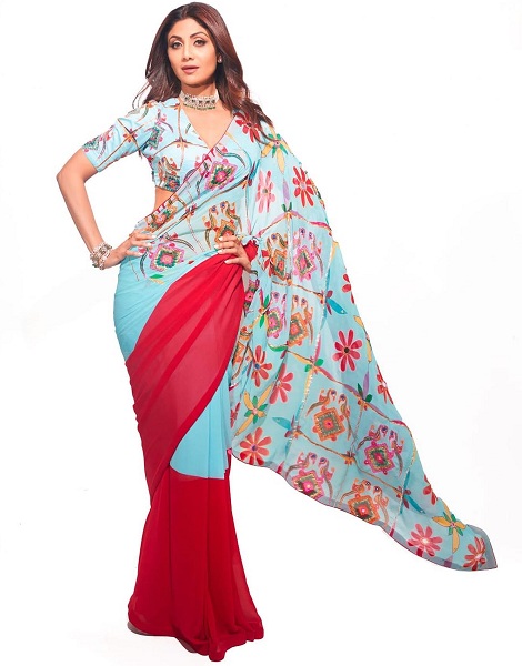 25 Gorgeous Looks of Shilpa Shetty in Saree - Latest Pics