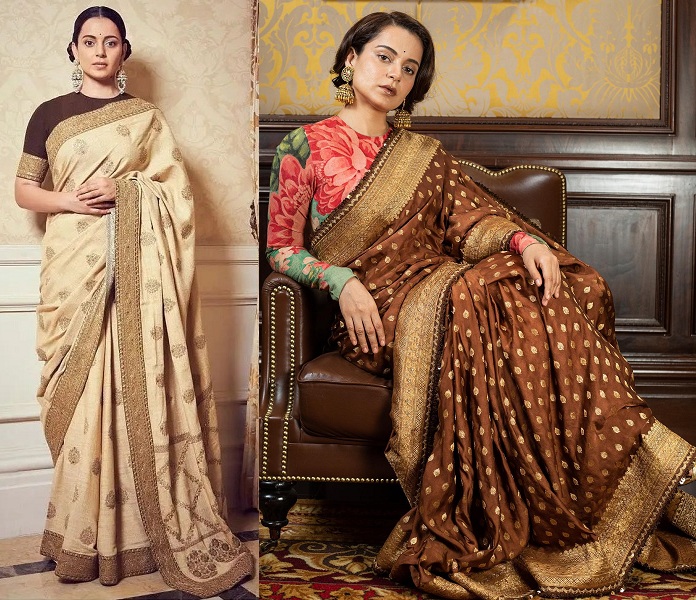 15 Stunning Looks of Kangana Ranaut in Saree - Latest Collection
