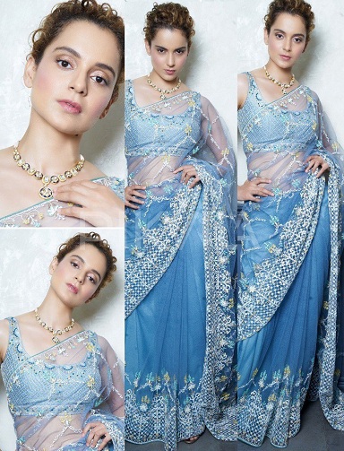 15 Stunning Looks of Kangana Ranaut in Saree - Latest Collection