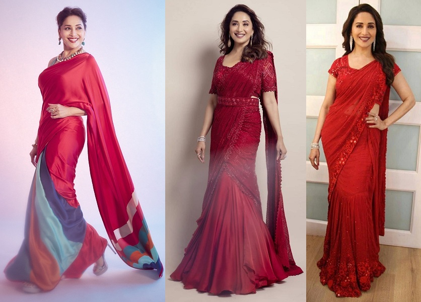 Beautiful Looks of Madhuri Dixit in Saree With Pictures | I Fashion Styles