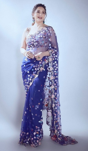 Beautiful Looks of Madhuri Dixit in Saree With Pictures | I Fashion Styles