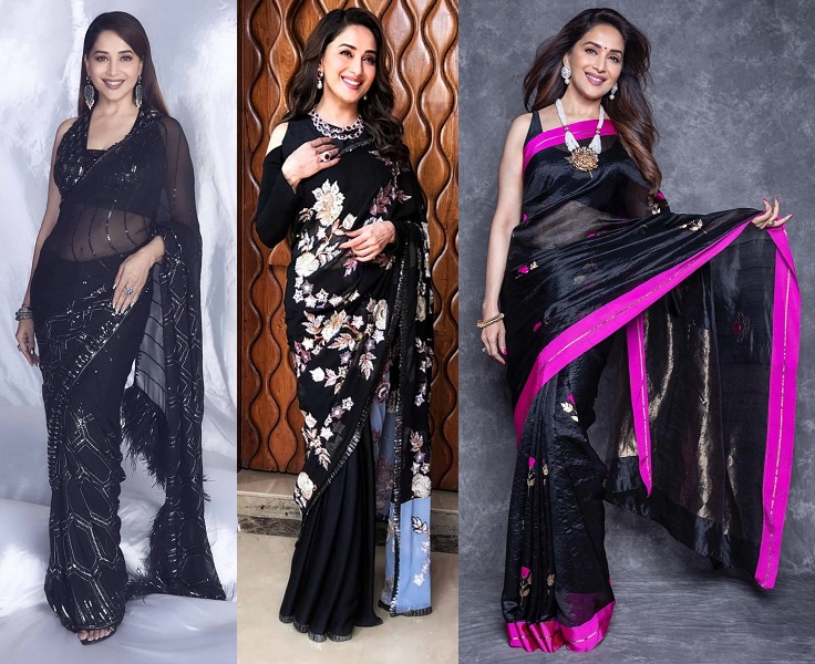 Beautiful Looks of Madhuri Dixit in Saree With Pictures | I Fashion Styles