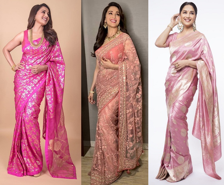 Beautiful Looks of Madhuri Dixit in Saree With Pictures | I Fashion Styles