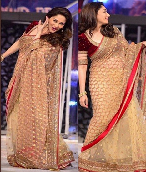 Beautiful Looks of Madhuri Dixit in Saree With Pictures | I Fashion Styles