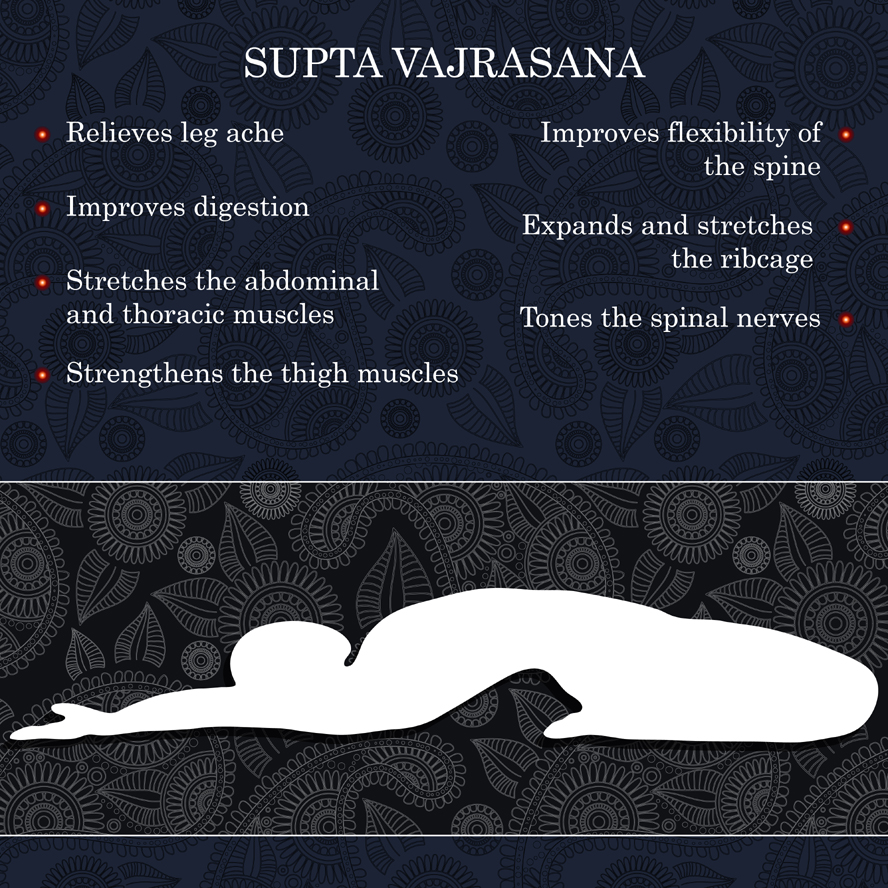 Suptavajrasana (Reclining Thunderbolt Pose) - How to do and Benefits