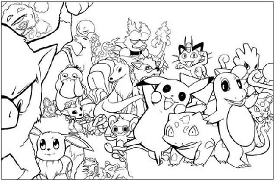 15 Expressive Pokemon Coloring Pages for Kids and Adults