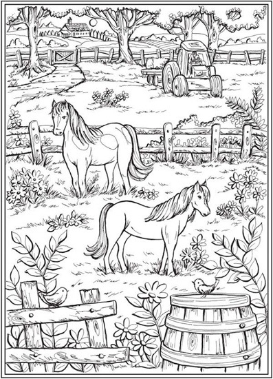 15 Beautiful Horse Coloring Pages for Kids