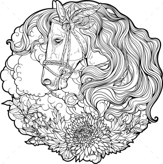 15 Beautiful Horse Coloring Pages for Kids