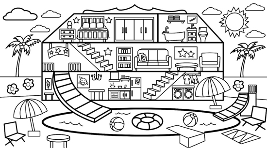 House Colouring Pages: Top 15 Exceptional House Patterns