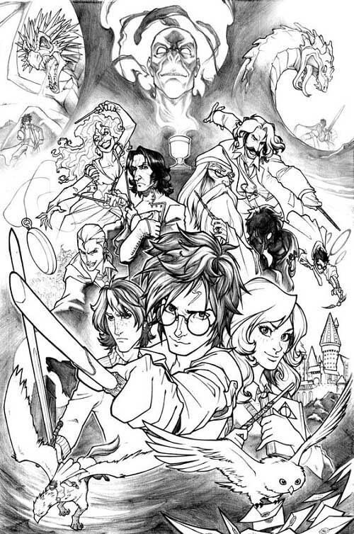 Add Magic to These Best 15 Harry Potter Coloring Pages with Colours