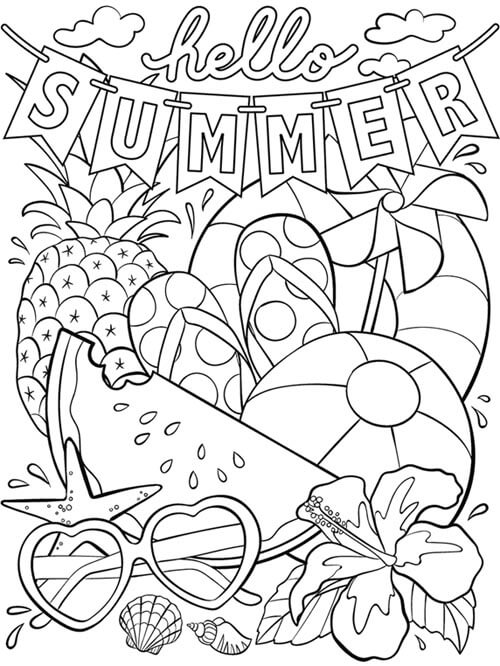 15 Enticing Summer Coloring Pages for Everyone in 2023