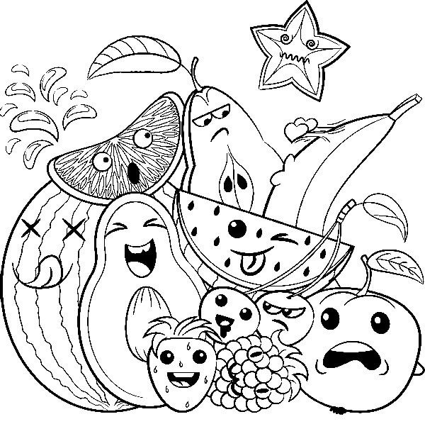 15 Fruit Coloring Pages for Your Kids of All Ages Will Love!