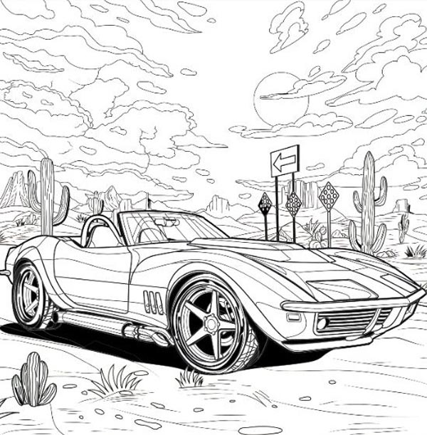 15 Alluring Car Coloring Pages your Kids Will Love!
