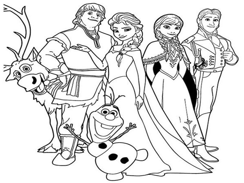 15 Sparkling Frozen Coloring Pages for Kids and adults