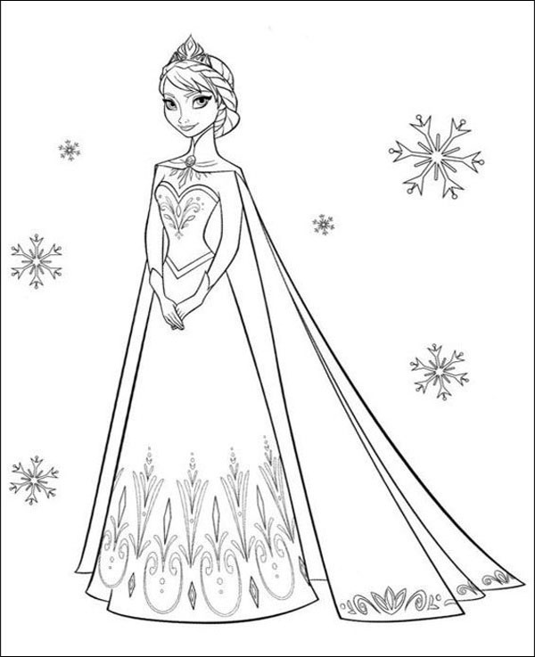 15 Sparkling Frozen Coloring Pages for Kids and adults