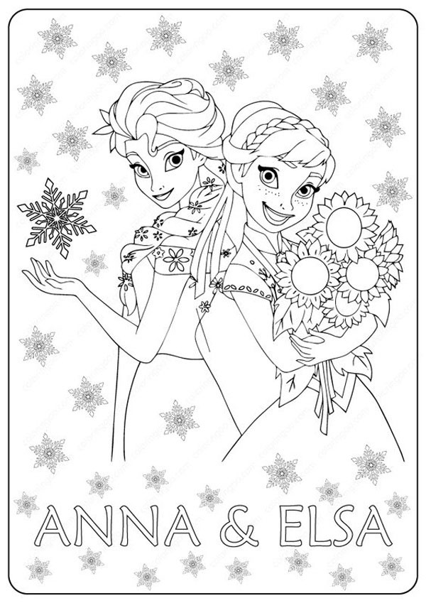 15 Sparkling Frozen Coloring Pages for Kids and adults