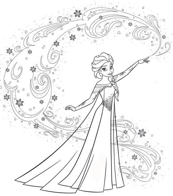 15 Sparkling Frozen Coloring Pages for Kids and adults