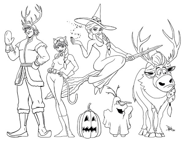 15 Sparkling Frozen Coloring Pages for Kids and adults