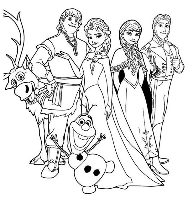 15 Sparkling Frozen Coloring Pages for Kids and adults