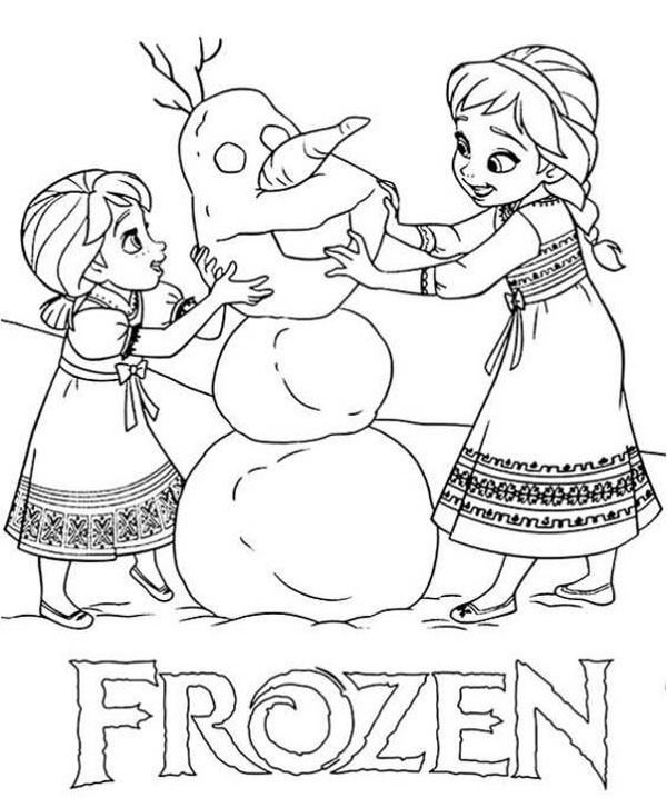 15 Sparkling Frozen Coloring Pages for Kids and adults