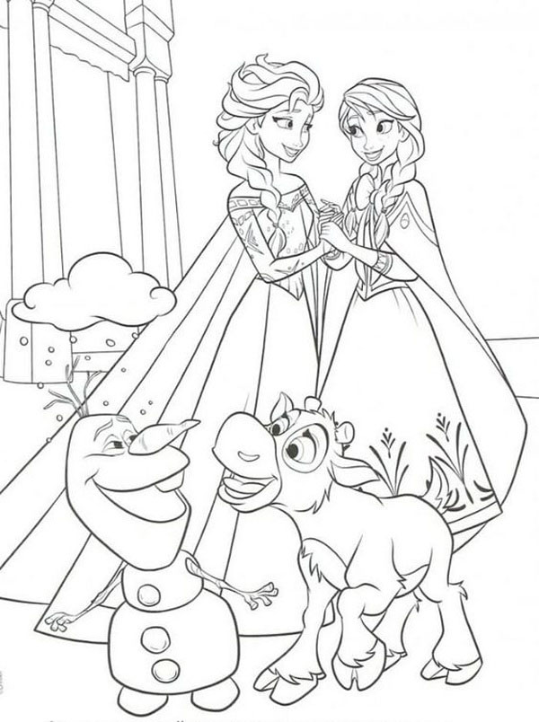 15 Sparkling Frozen Coloring Pages for Kids and adults
