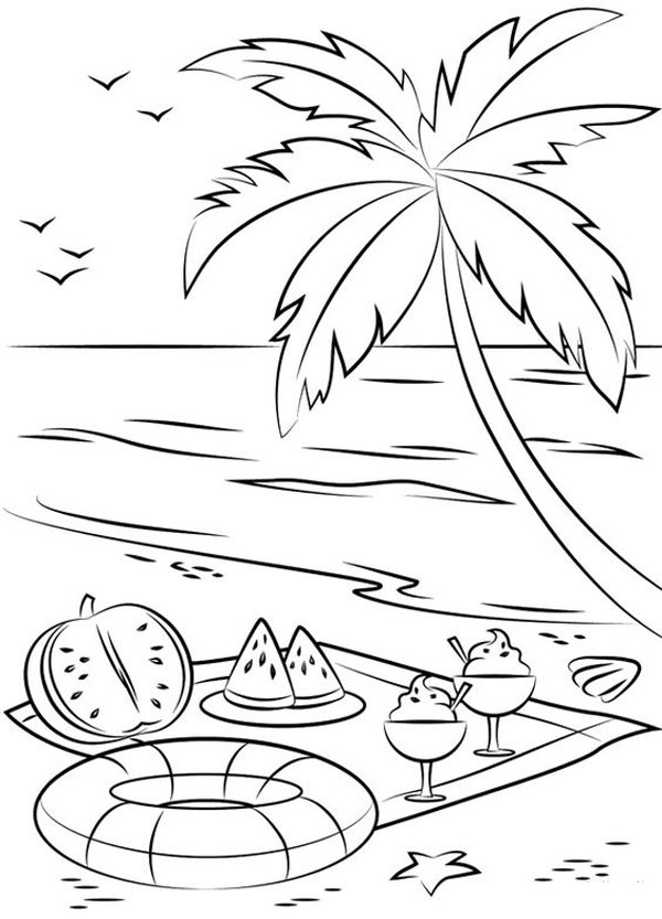 15 Blissful Beach Coloring Pages for Kids of all Ages